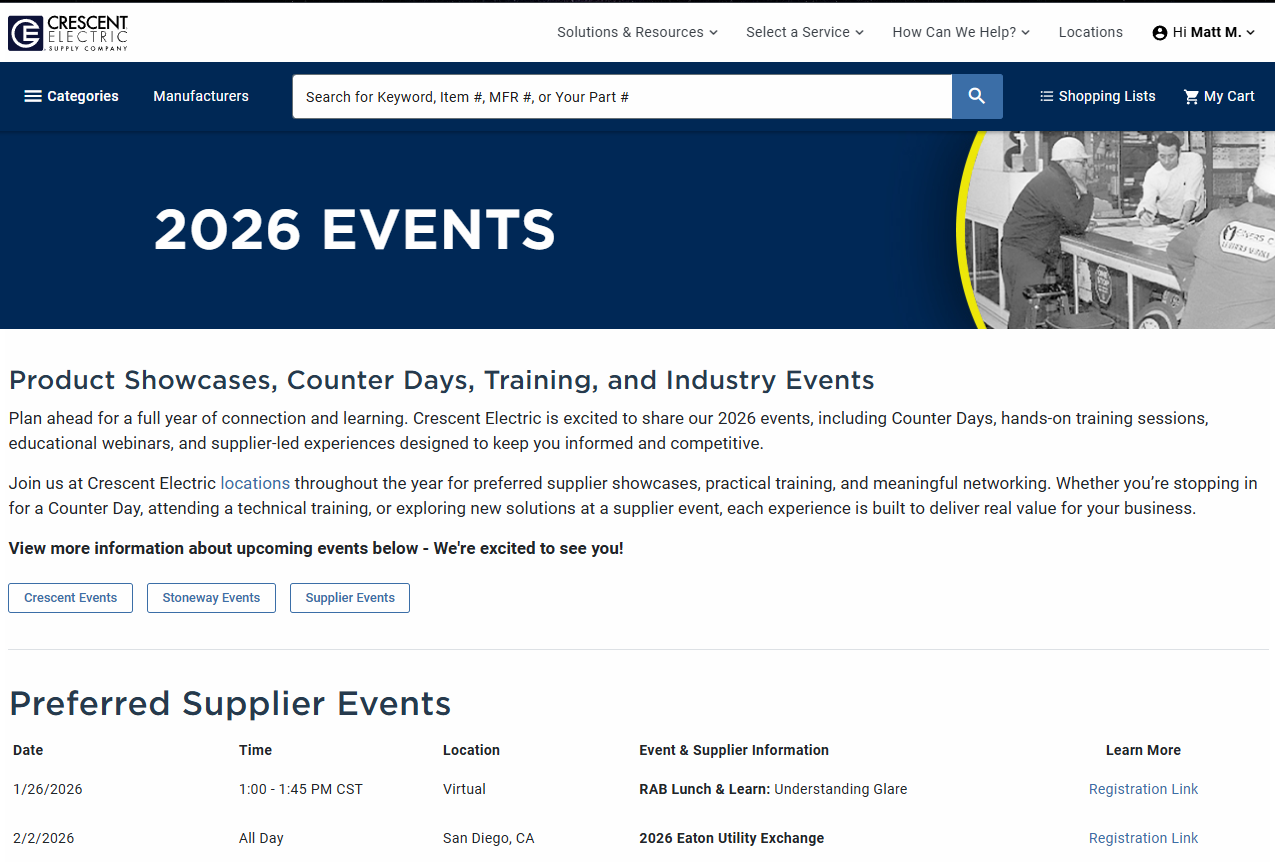 New Events Calendar, Search Bar Enhancements