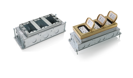 Leviton Floor Box Deep Rectangle 3 Gang