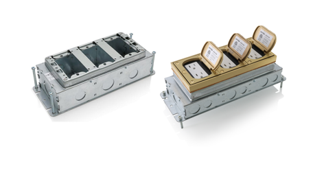Leviton Floor Box Deep Rectangle 3 Gang