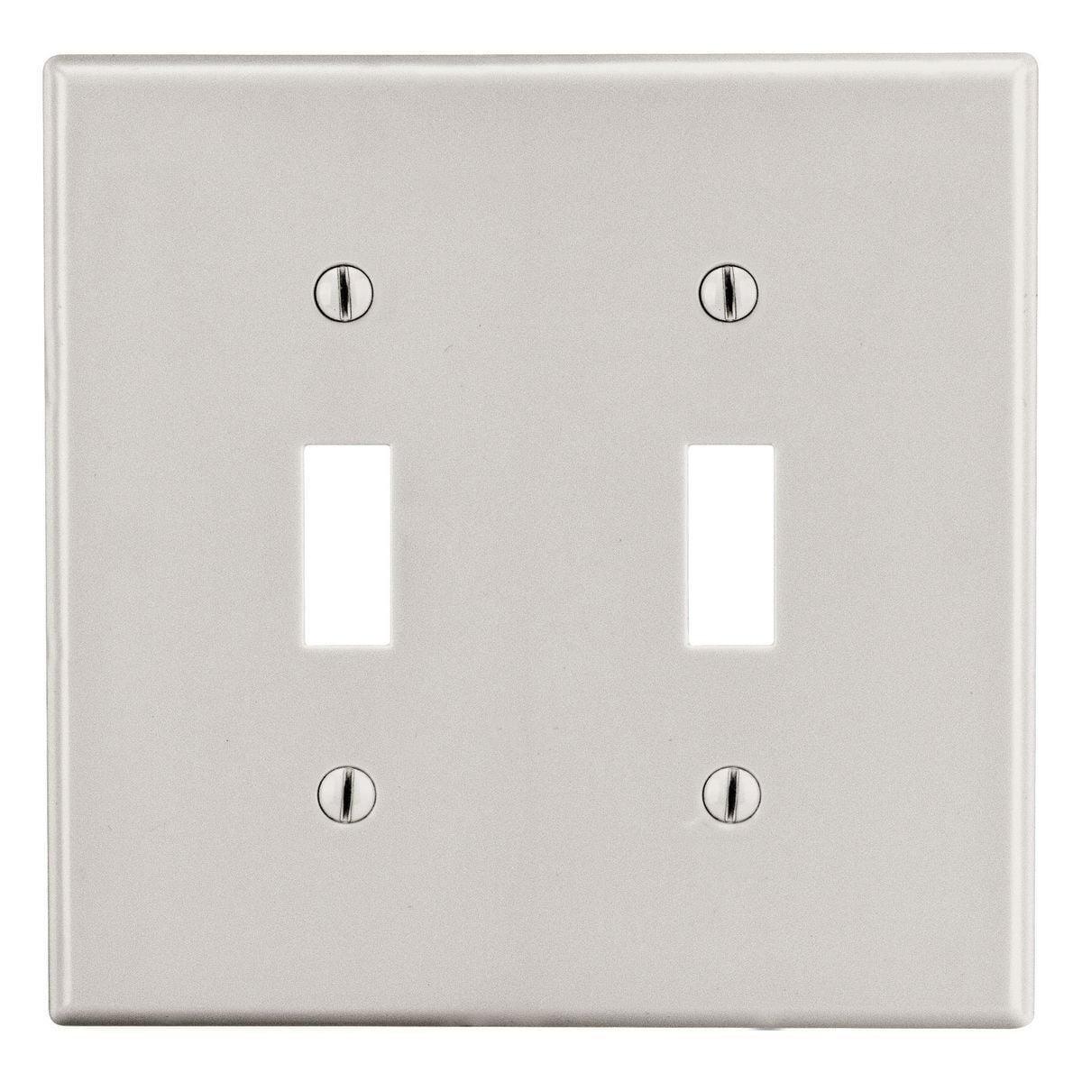 Wallplate, Mid-Size 2-G, 2) Toggle, Light Almond