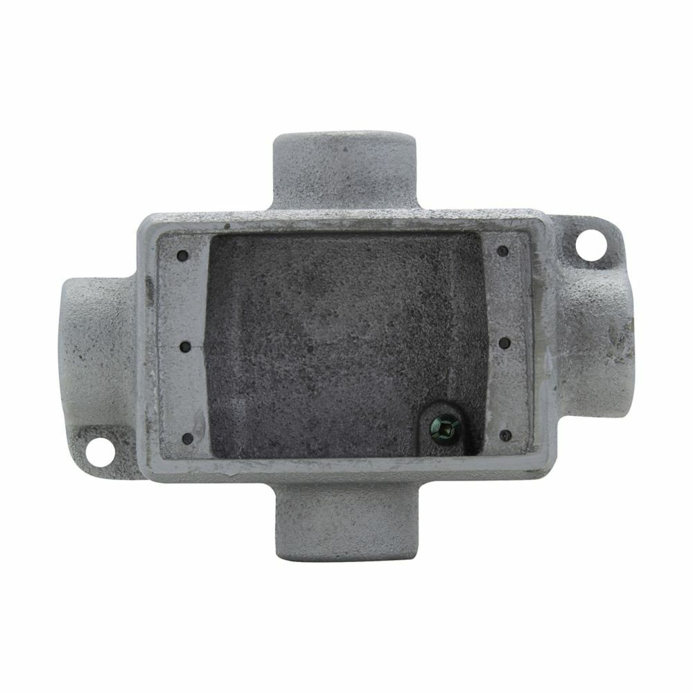 Eaton Crouse-Hinds series Condulet FD device box, Deep, Feraloy iron alloy, Single-gang, X shape, 1/2"