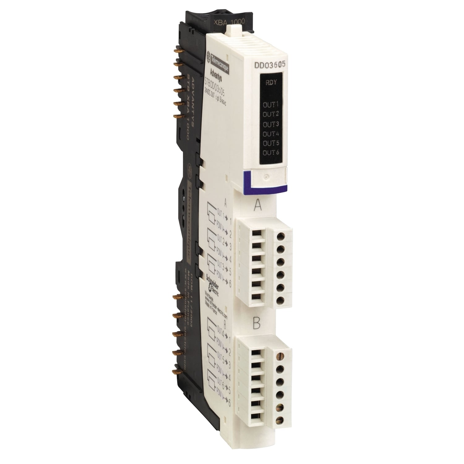 digital output kit, Modicon STB, basic, 24V DC, 6 O