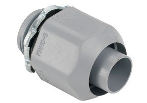 1/2" nonmetallic screw-on straight connector.