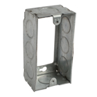 Utility Box Extension Ring, 11.0 Cubic Inches 4 Inches Long x 2-1/8 Inches Wide x 1-1/2 Inches Deep, 1/2 Inch Knockouts, Galvanized Steel, Welded Construction