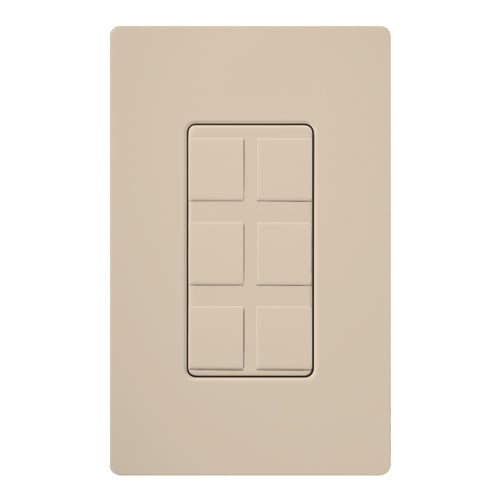 Claro 6-Port Frame, Satin, field customizable in taupe