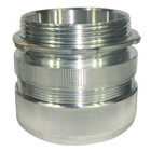 4" 3 PC Compression Connector - Steel Super Fitting  - Raintight - Connects Threaded IMC/GRC To Threaded Or Unthreaded EMT/IMC/GRC