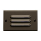 A lighting support basic, this versatile LED step light horizontal louver features an Architectural Bronze(TM) finish.
