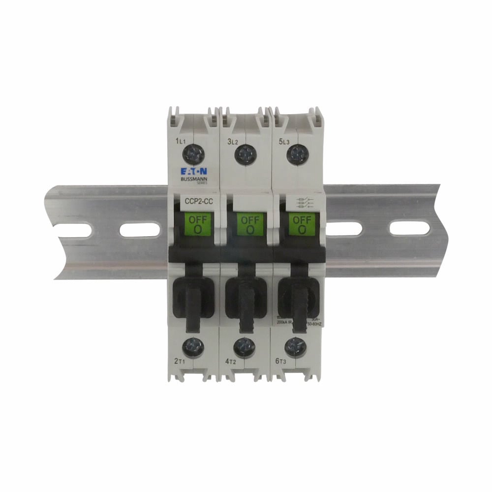Eaton Bussmann series CCP UL98 fusible disconnect, 600 Vac, 125 Vdc, 30A, UL98 fusible disconnect, Three-pole, 60 Hz, Class CC, 200 - CCP2-3-30CC