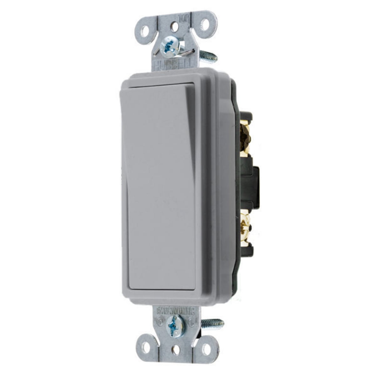 DS315GY DS Series 3-Way Heavy Duty Specification Grade Standard Sized AC Decorator Switch, 120/277 VAC, 15 A, 4155 W Power Rating, 2-Position Contact