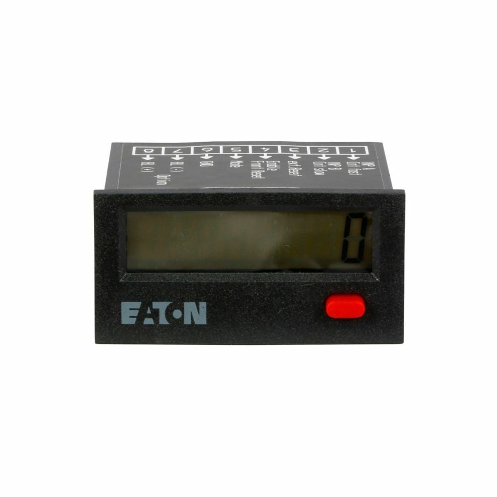 Electronic Totalizer, 8 digit, 24 x 48 mm, 10-120V input, NPN only, LCD, Battery powered (high voltage), AC/DC