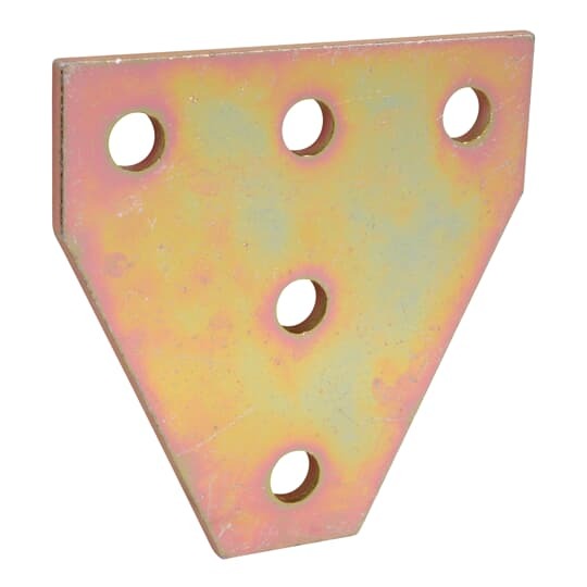 Plate, Five Hole Tee, Length 5-3/8 Inches, Width 5-3/8 Inches, Hole Diameter 9/16 Inch, Steel