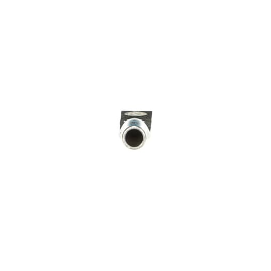 Copper Two-Hole Lug, Long Barrel, Blind End, Max 35kV, Wire Size #6 AWG Wire, 1/4 Inch Bolt Size, 1 inch Hole Spacing, Tin Plated, Die Color Code Blue, Die Code 24