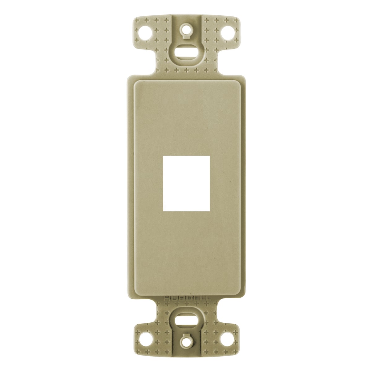 Plate, Decorator Keystone Frame, 1-Port, Ivory
