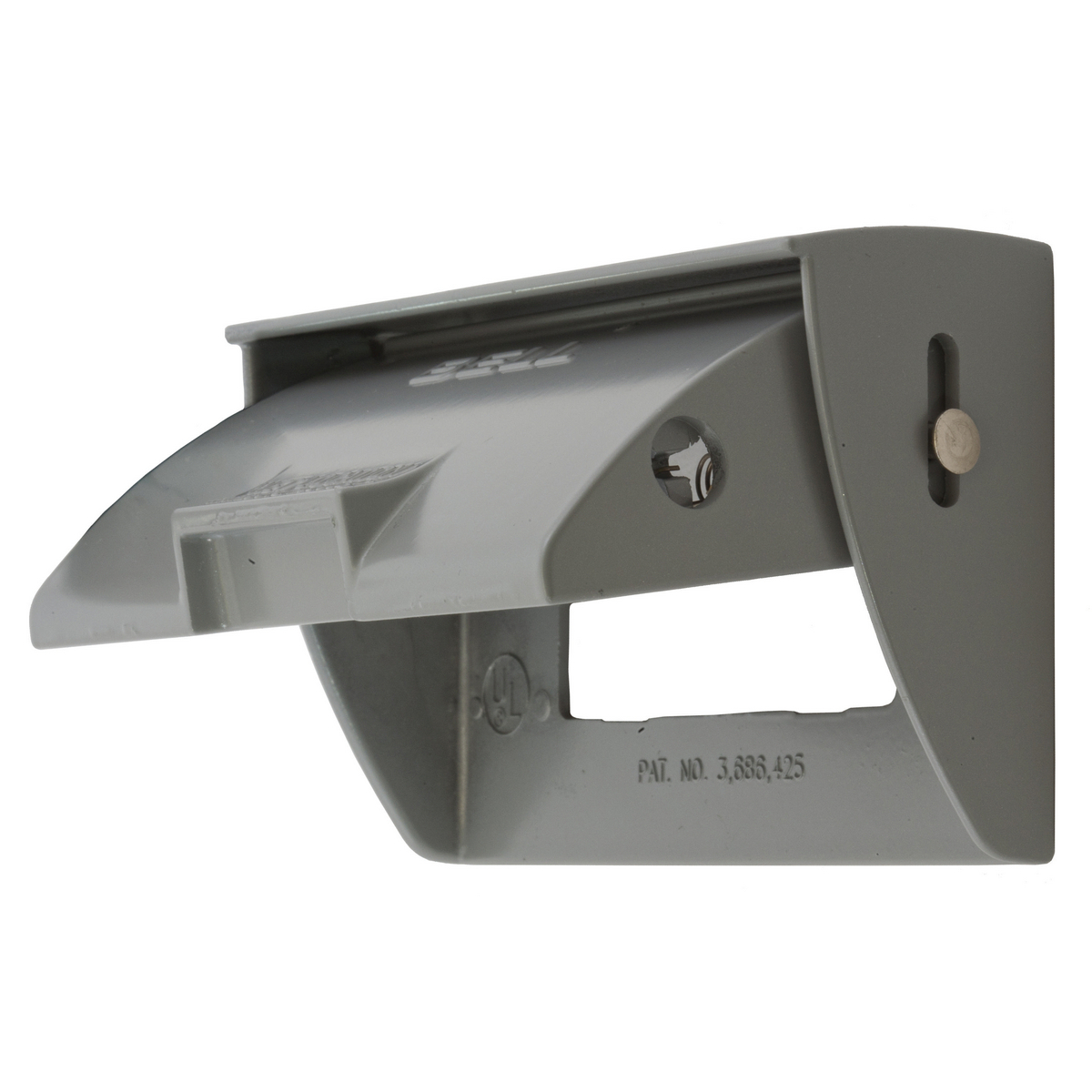 Wallplates and Boxes, Weatherproof Covers, 1-Gang, GFCI Opening, Cast Zinc, Horizontal