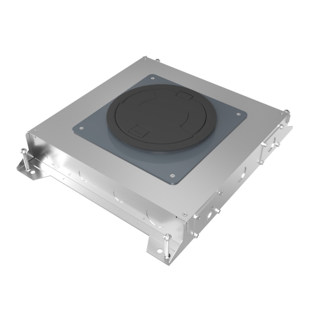 RFBA 6-Gang Round Cover Floor Box, 3 Inch