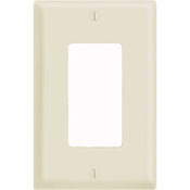 1-Gang Decora/GFCI Device Decora Wallplate, Midway Size, Thermoset, Device Mount, Brown