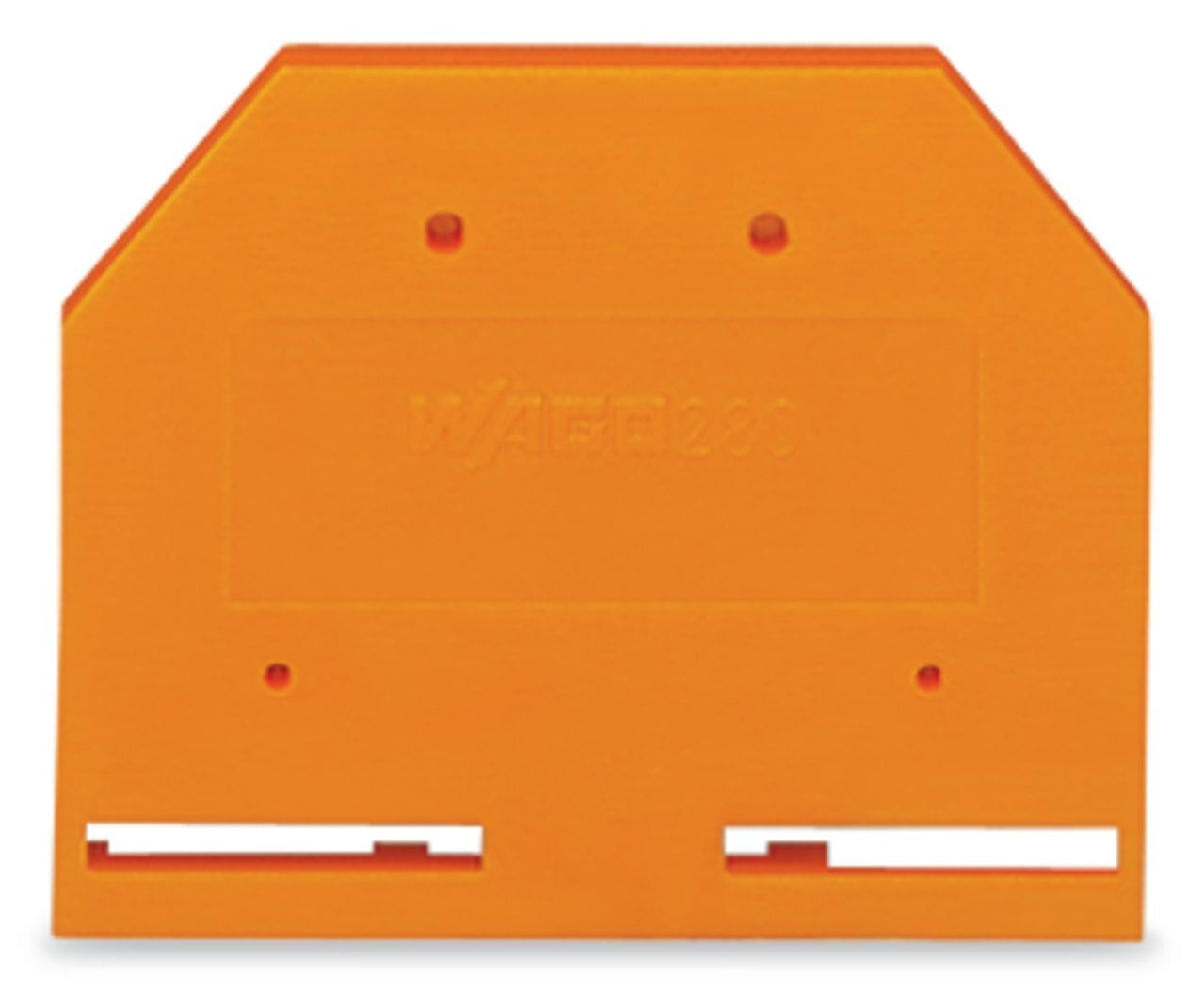 End and intermediate plate; 2.5 mm thick; orange
