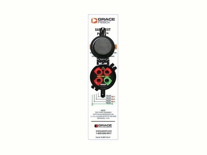 1000V, 4-WIRE SAFE-TEST POINT WITH SAFETY LABEL AND DUST CAP, VERTICAL/FLANGE MOUNT