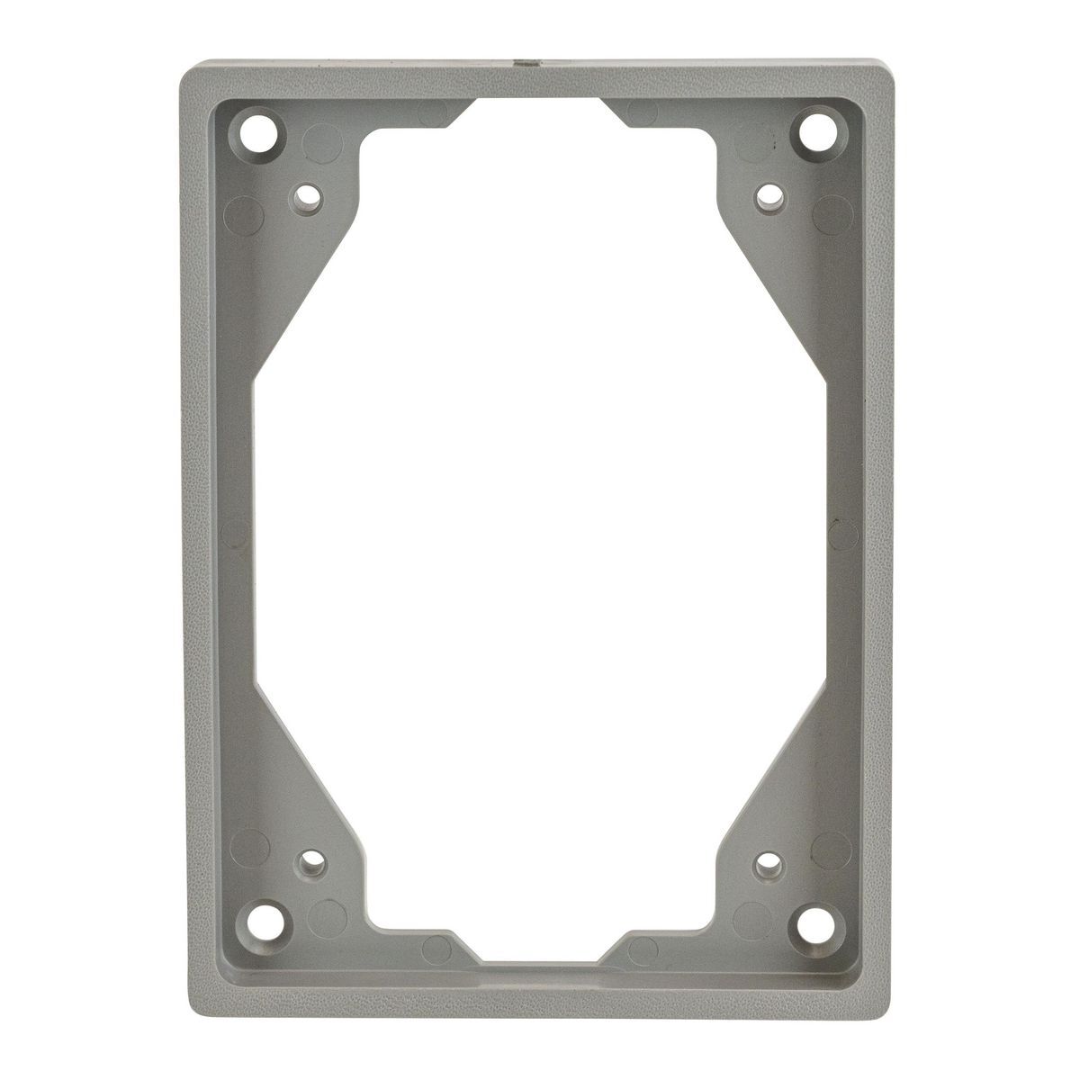 Concrete Floorboxes, Flush, Rectangular PVC Box Series, 1-Gang Cover Frame for Non-Metallic Tile Flanges, Gray