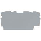 End and intermediate plate; 0.8 mm thick; gray