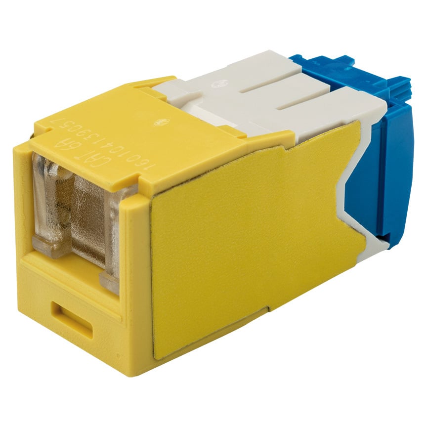Cat6A Spring Shuttered Jack, TG Style, Y