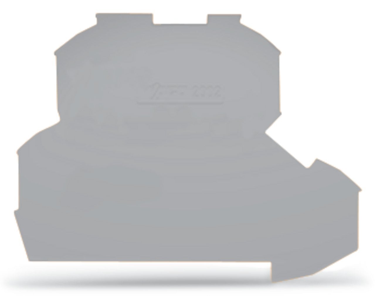End and intermediate plate; 0.8 mm thick; gray