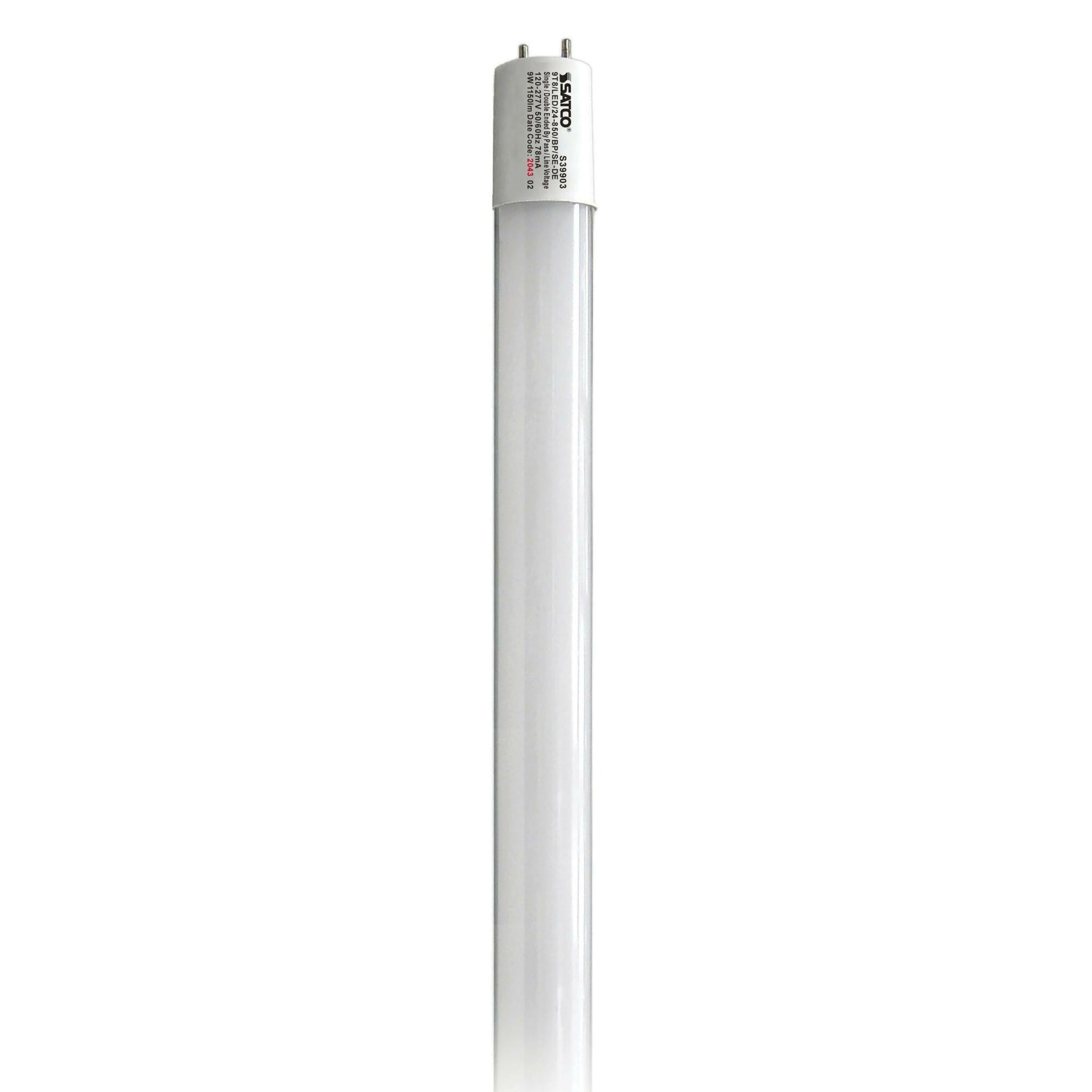 9W T8 LED - 2 ft. - 5000K - G13 Base - 50000 Hours - 1150L - Type B - BBP - 1 or 2 Ended Wiring