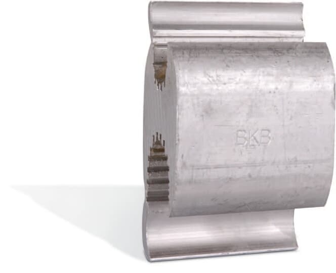 Aluminum Wide Range H-Type Compression Connector Main: 477 18/1-4/0 ACSR, 556-250 Str., Tap: 336 18/1-266 ACSR, 350-250 Str., 336-397 Sol.  3 inch.