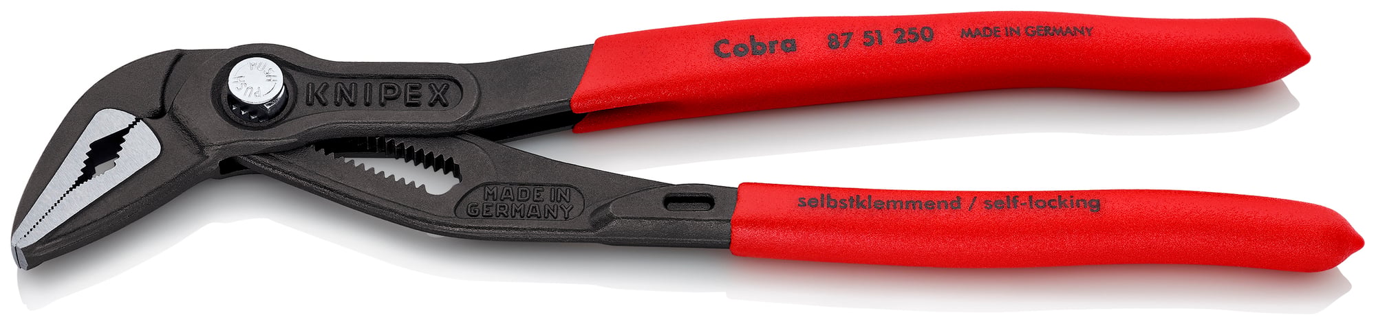 Cobra Extra-Slim (ES) Water Pump Pliers, 10 in., Non-Slip Plastic, Bulk