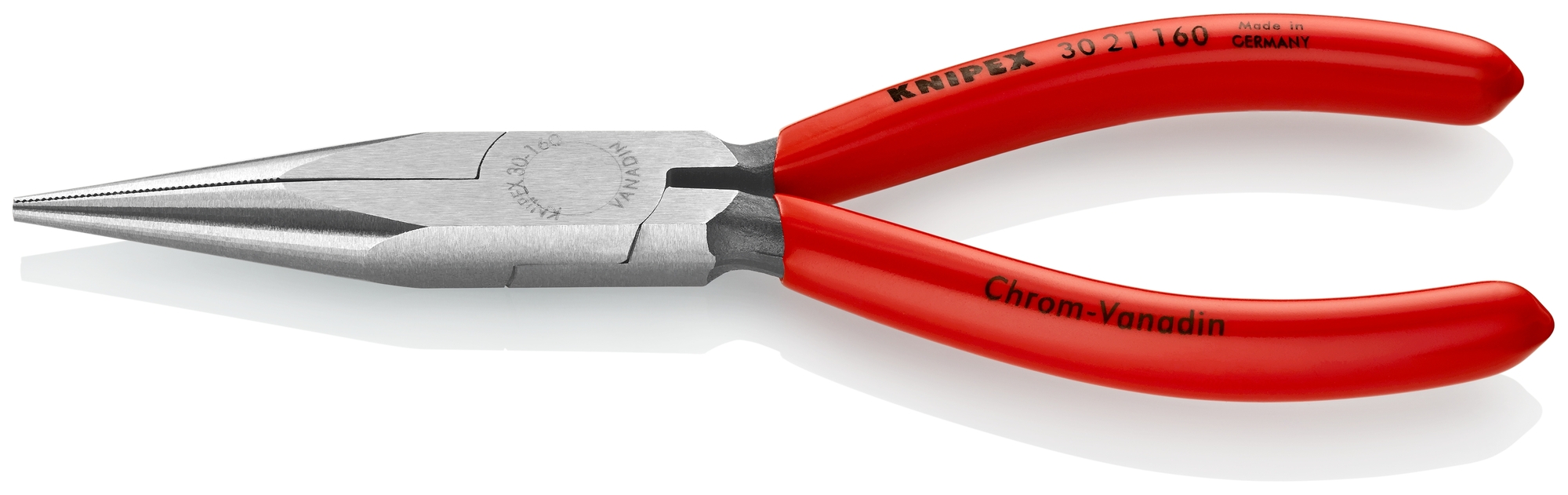 Long Nose Pliers-Half Round Tips, 6 1/4 in., Plastic Coating