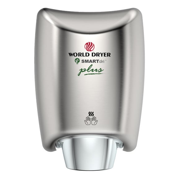 SMARTdri Plus High Efficiency Automatic Hand Dryer, Brushed Stainless Steel
