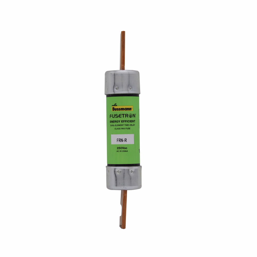 Eaton Bussmann series FRN-R fuse, 85 A, Dual, Class RK5, Non-indicating, Blade end x blade end, 10 sec at 500%, 200 kAIC at 250 V,20 kAIC at 125 Vdc, Standard, 250 V, 125 Vdc