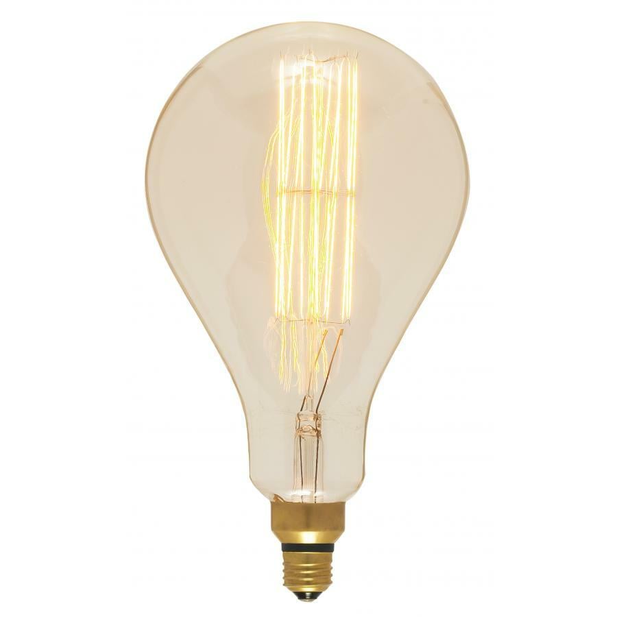 60 Watt PS52 Incandescent Vintage Style - Amber - 2000 Average Rated Hours - Medium Base - 120 Volts