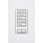 Lutron RadioRA 2 seeTouch Wall Mount Designer Keypad, 5 Button with Raise/Lower - White