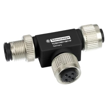 Radio frequency identification XG, Network T connector, RS485 network or CANopen, M12, 5 pin 1 male/ 2 female