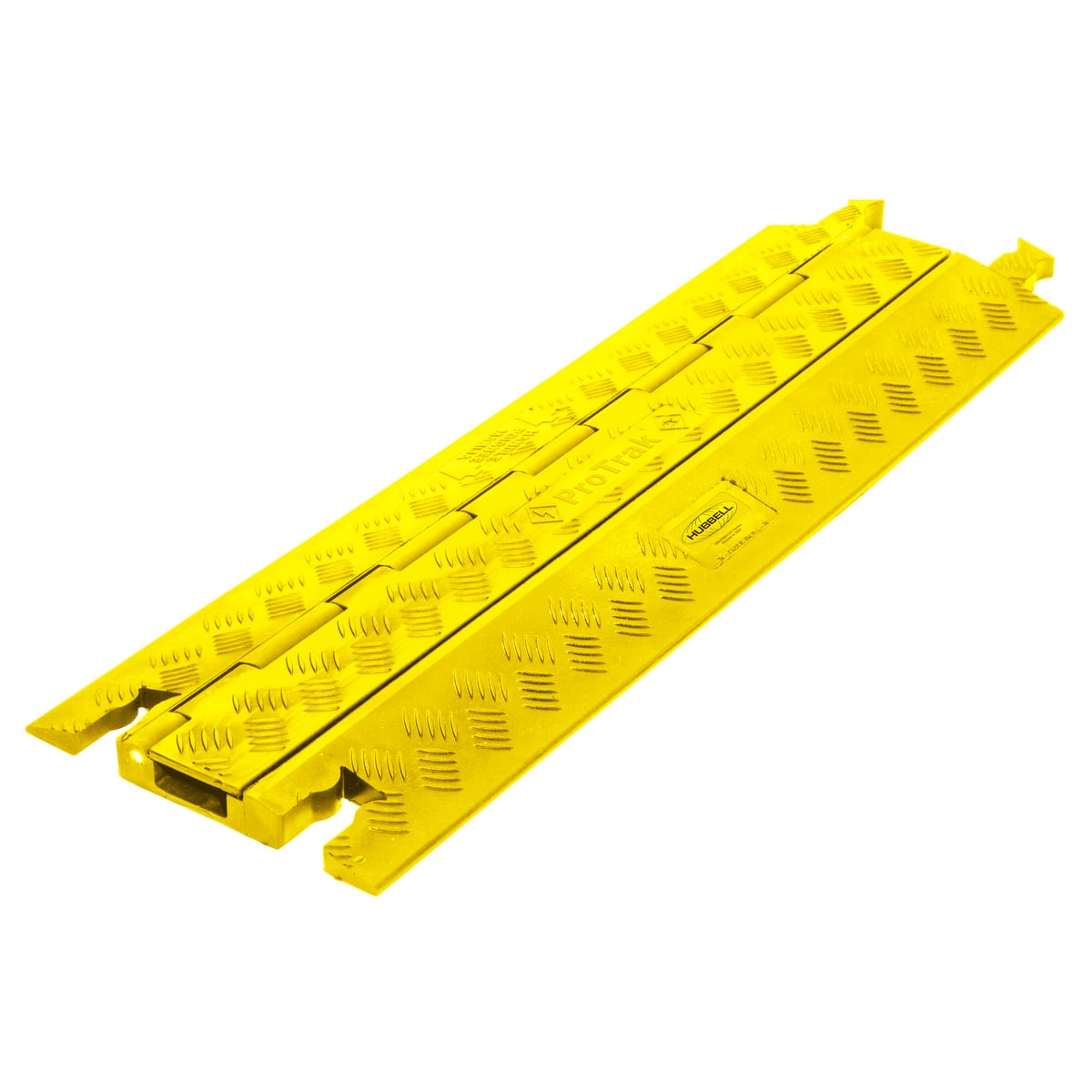 Wire and Cable Protection, ProTRAK,Hinged Cover Version, 2.5" Wide Single Channel, 3' Length, Yellow
