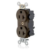 20 Amp, 125 Volt, Modular Duplex Receptacle, Narrow Body, Commercial Grade, Brown