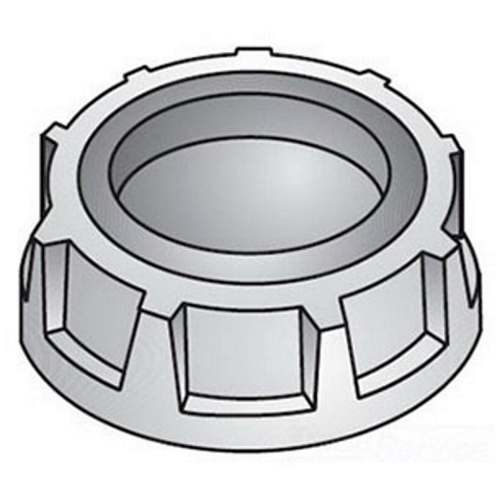 OZ-Gedney Type 3 Non-Grounding Capped Conduit Bushing, Size: 3/4 IN, Malleable Iron, Finish: Zinc Plated, 1-1/4 IN Outside Diameter, 7/16 IN Width, Third Party Certification: UL File Number E-11853, CSA 009795, Applicable Third Party Standards: UL 514B, CSA C22.2 No.18, Federal Specification W-F-408E, NEMA : FB-1, For Rigid Conduit And IMC
