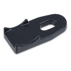 PVC Coated Clamp-Back Spacer, Pipe Size 1-1/4 Inch/35 Metric, Use with One-Hole Pipe Strap, Malleable Iron, Dark Gray