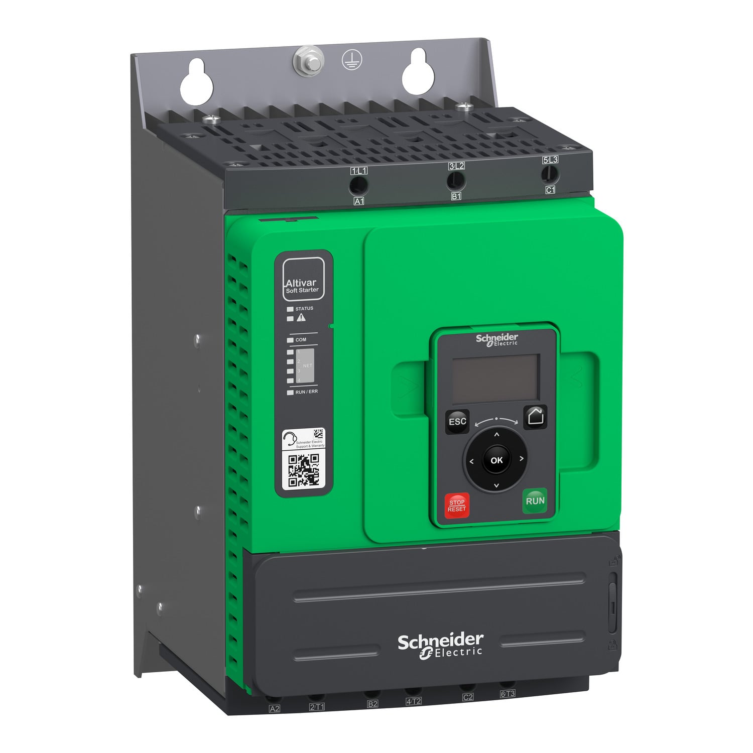 Soft starter, Altistart 480, 22A, 208 to 690V AC, control supply 110 to 230V AC