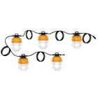 100 Watt LED High Lumen Industrial / Commercial LED String Light - 5 Inter-connected Lamps - 5000K - Integrated Cord / Plug