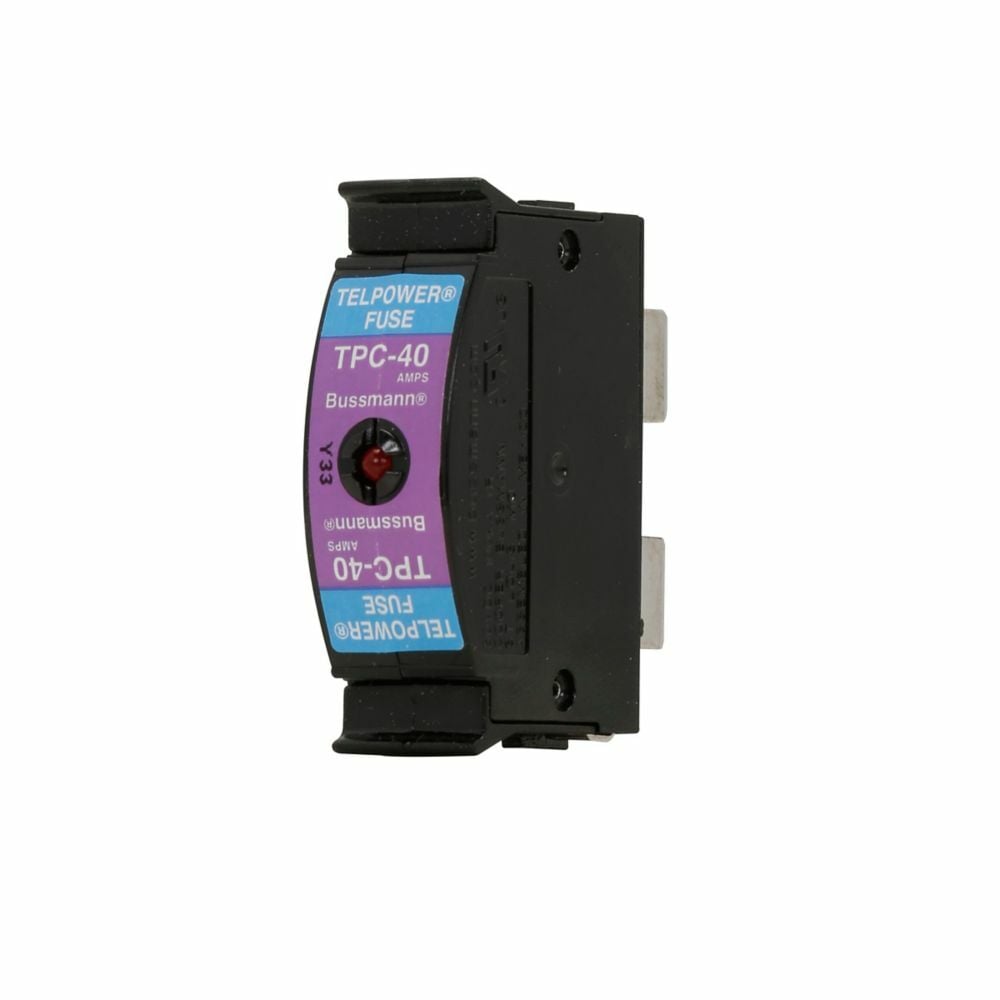 Eaton Bussmann series TPC telecommunication fuse, 80 Vdc, 10 A, 100 kAIC, Non Indicating, Compact, Current-limiting