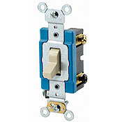 1203-2IL Self-Grounding AC Quiet Toggle Switch, 120/277 V AC, 15 A, 1/2, 2 hp Power Rating