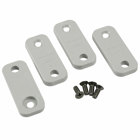 Mounting Foot/Bracket Kit; 2.5 Inch Height x 1 Inch Width x 1/4 Inch Depth, Polycarbonate, RAL 7035 Gray