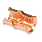 Copper C-Tap for 600V Applications, Wire Range Main: 2-1/0, Branch 2-12, Length 1-1/16 Inches, Height 31/32 Inch, Plain Finish, Die Code 50, Die Color Code Orange