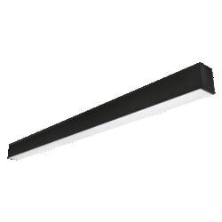 34W 4ft linear slot 1A, 120 347V and 0 10V dimmable, ceiling mount and black finish