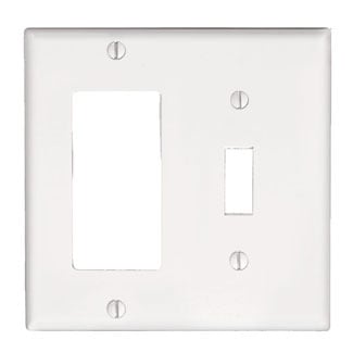 2-Gang, 1-Toggle, 1-Decora Stainless Steel, Midway Size Wallplate, Stainless Steel