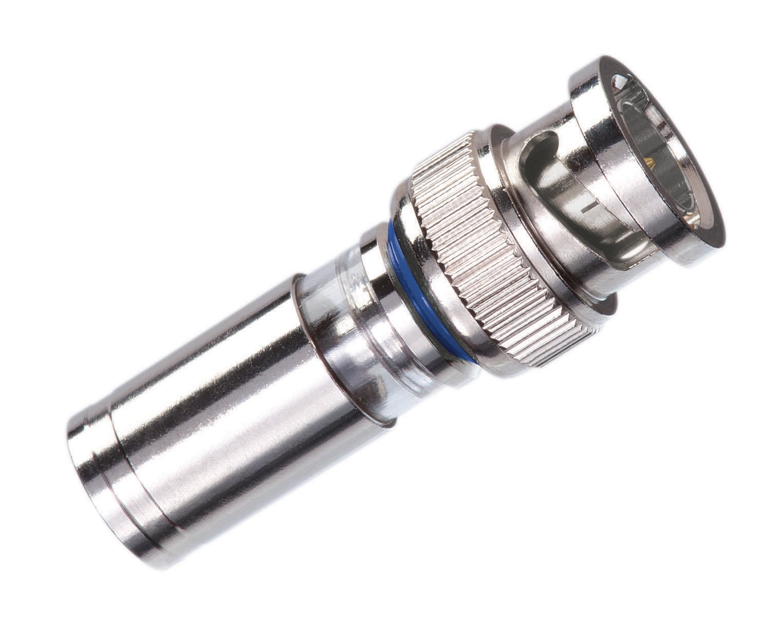 IDEAL, Compression Connector, BNC, Conductor Range: 029 - 042 IN, 20 - 18 AWG Solid Center Conductor, Material: Brass, Finish: Nickel-Plated, Nominal Impedance: 75 OHM, Dielectric Diameter: 0.175 - 0.183 IN, Coaxial Cable Type: RG-6, Overall Jacket Diameter: 0.260 - 0.305 IN