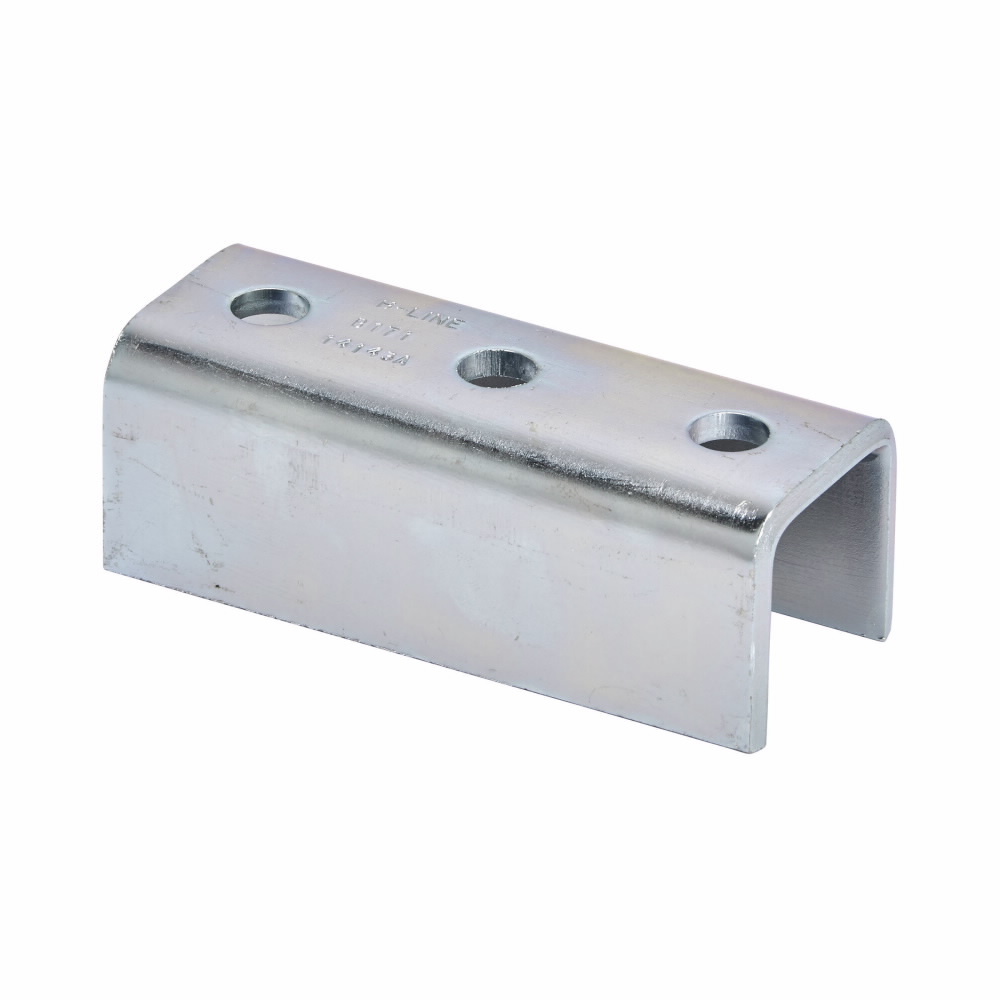 Eaton B-Line series clevis fitting, 1.62" H x 5.37" L x 2.12" W, Steel, Electro-plated, 7/32" Gauge, Fits channel type B22 or B52A
