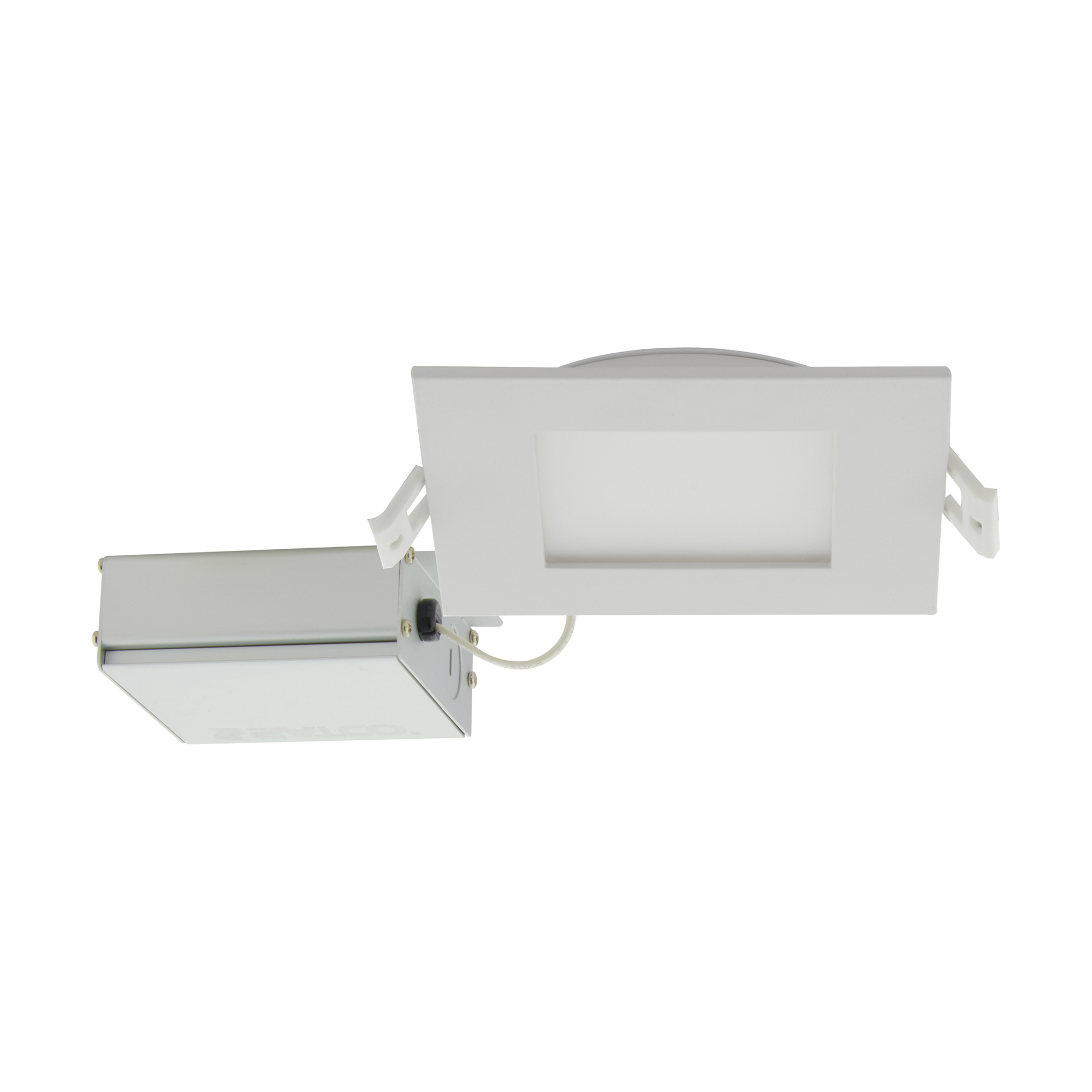 10W LED Direct Wire Downlight - Edge-lit 4 in. CCT Selectable - 120V Dimmable - Square Remote Driver